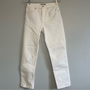 Everlane Womens The Cheeky Jean Straight Leg Crop Jeans Sz 26 White Contemporary